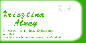 krisztina almay business card